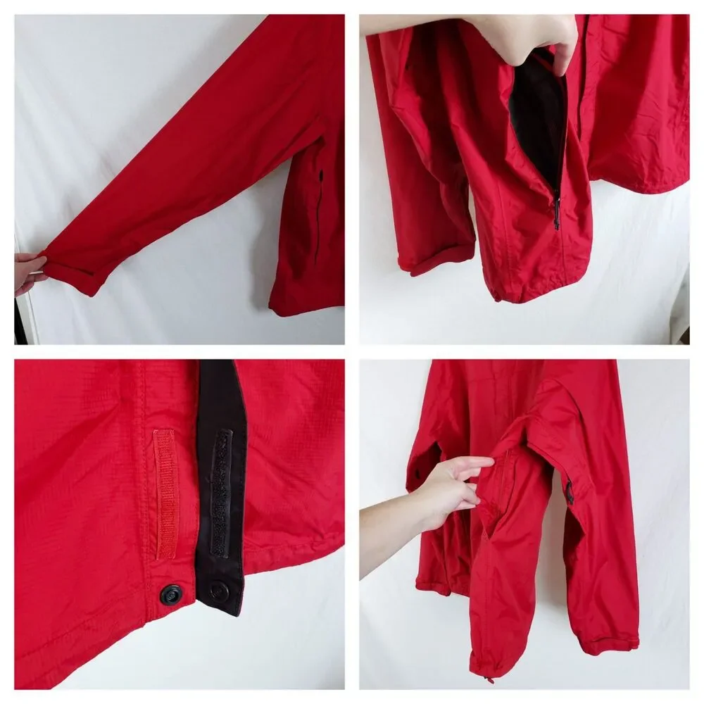 The North Face Hyvent 2.5L Rain Jacket Mens XL Red Lightweight Packable Gorpcore